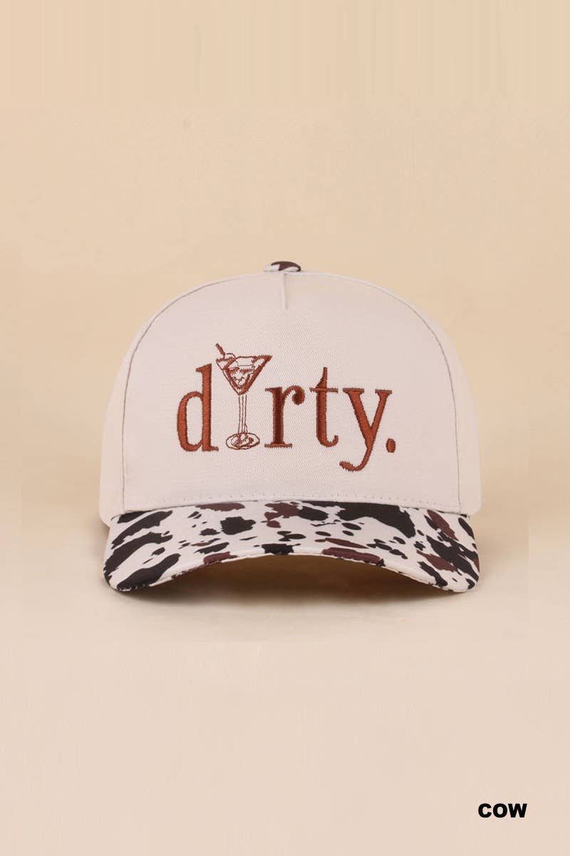 Dirty Martini Two Tone Cotton Hat - Zenana: FLORAL-197343 / OS