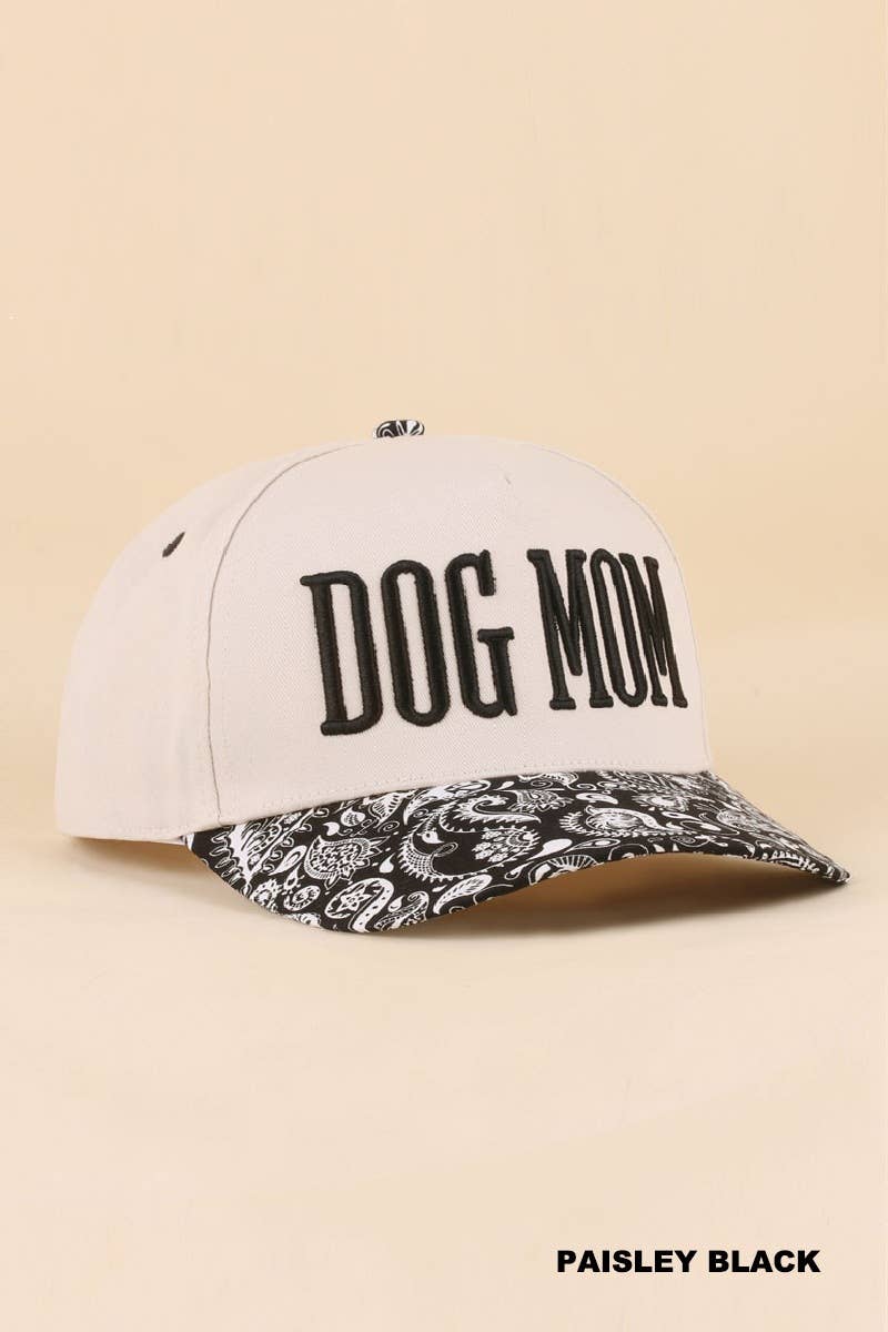 Dog Mom Two Tone Snapback Hat: LEOPARD-199881 / OS