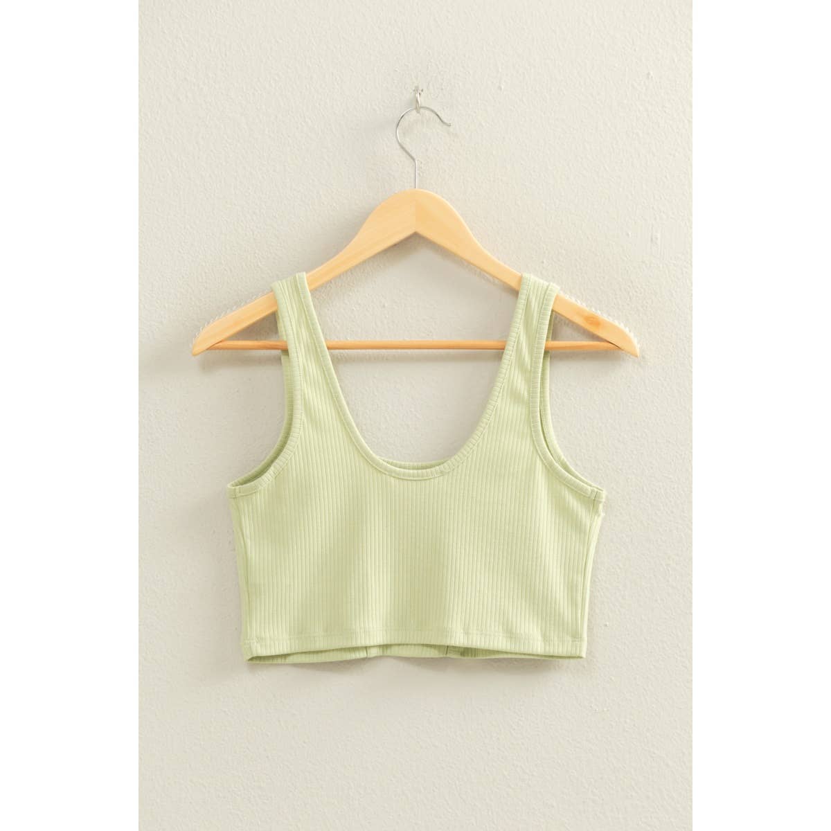 Cropped Ribbed Tank Top: TEAK ROSE / S-M-L(2-2-2)