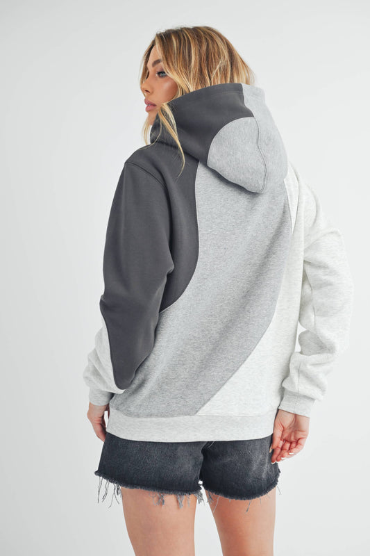 987EK Wavey Hoodie: Gray / Contemporary / L