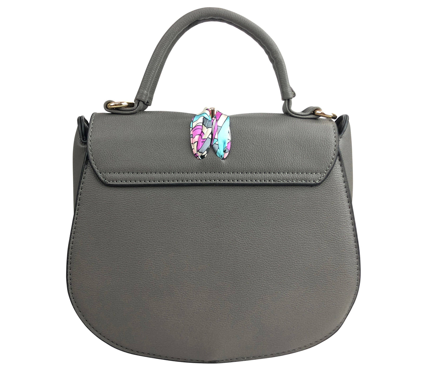7920 - Scarf Flap Crossbody Bag: Black