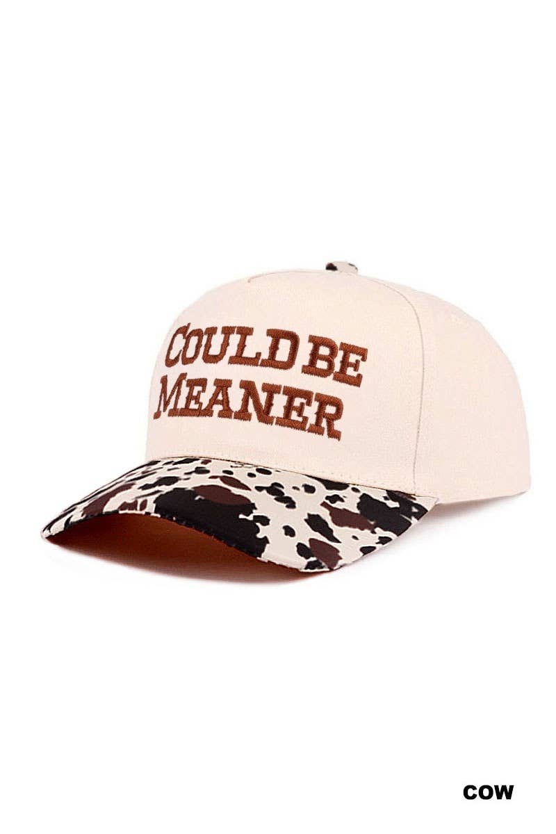 0505 Could Be Meaner Two Tone Cotton Cap SI-29120: ZEBRA-198156 / OS