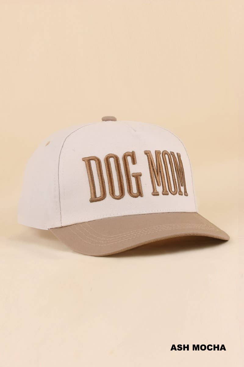 Dog Mom Two Tone Snapback Hat: LEOPARD-199881 / OS