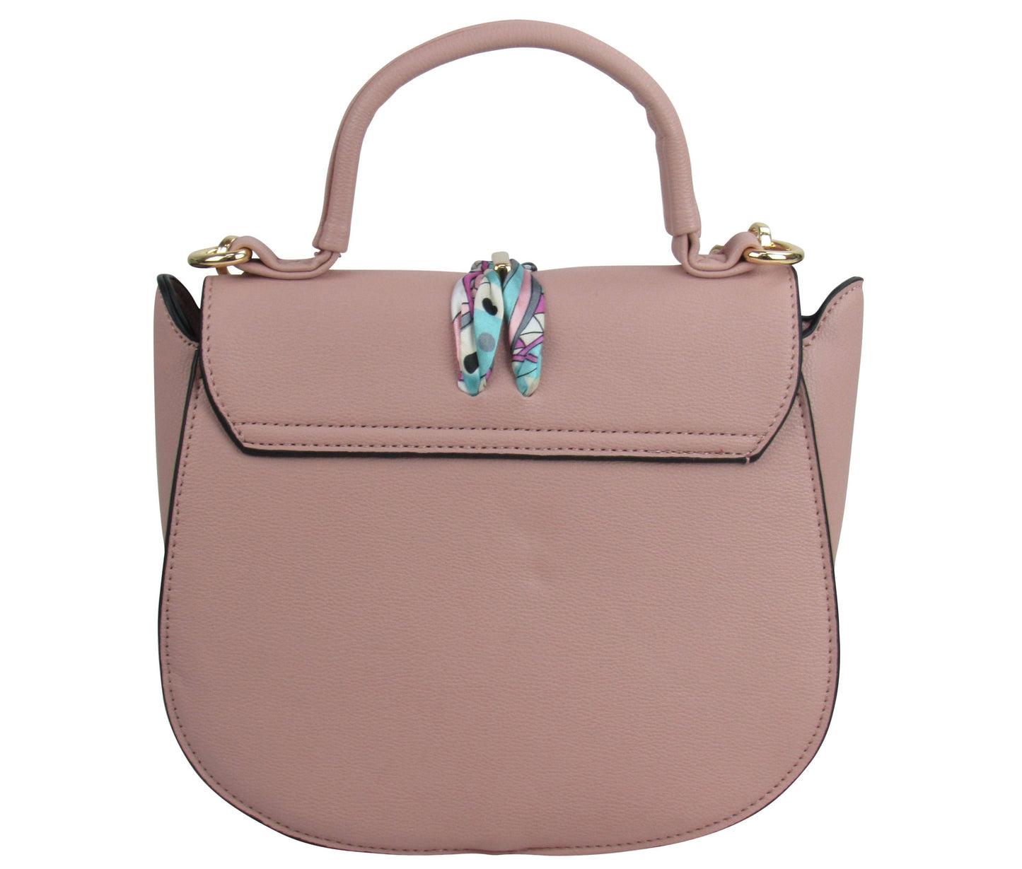 7920 - Scarf Flap Crossbody Bag: Black