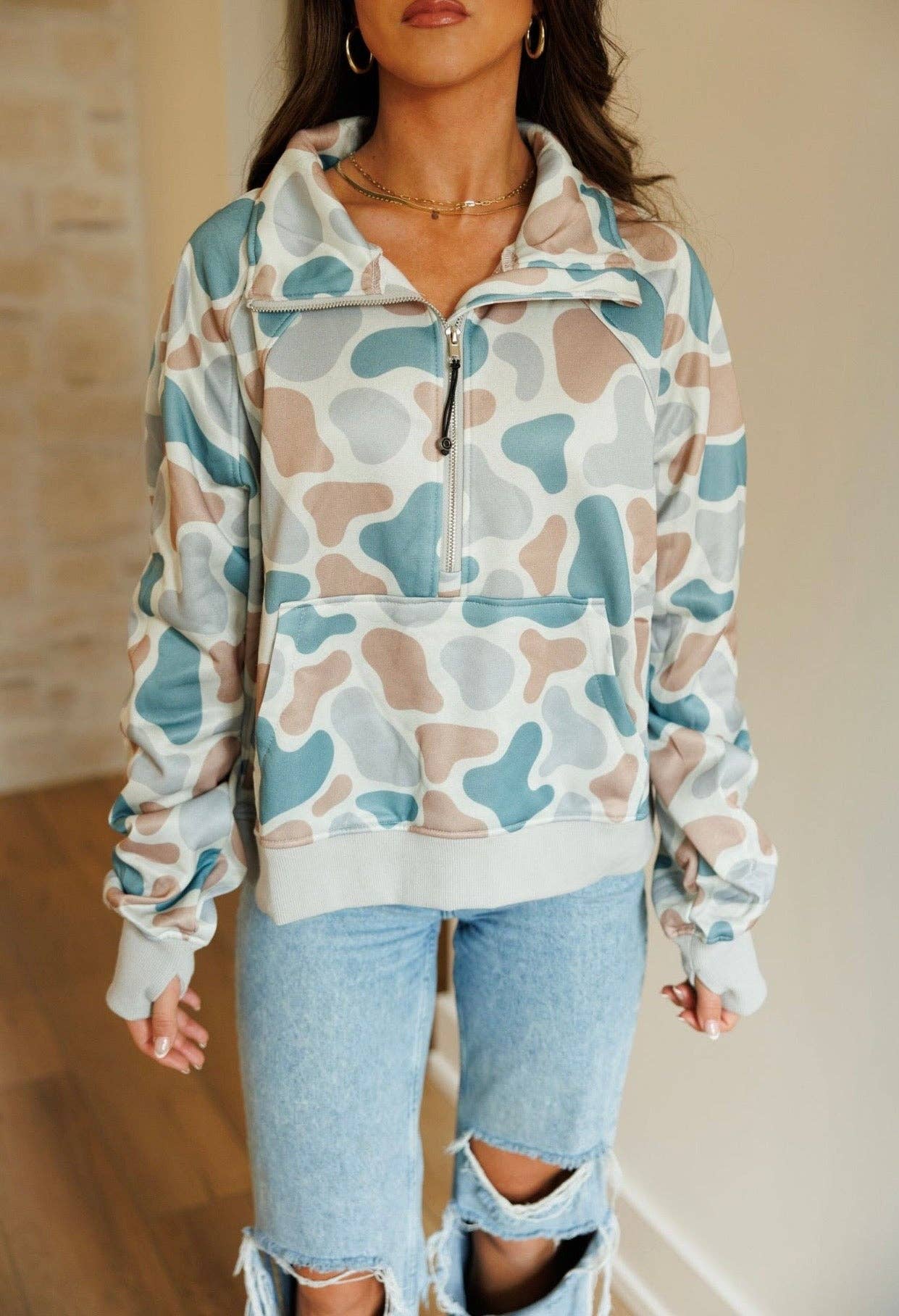 Camo Pullover: Small/Medium