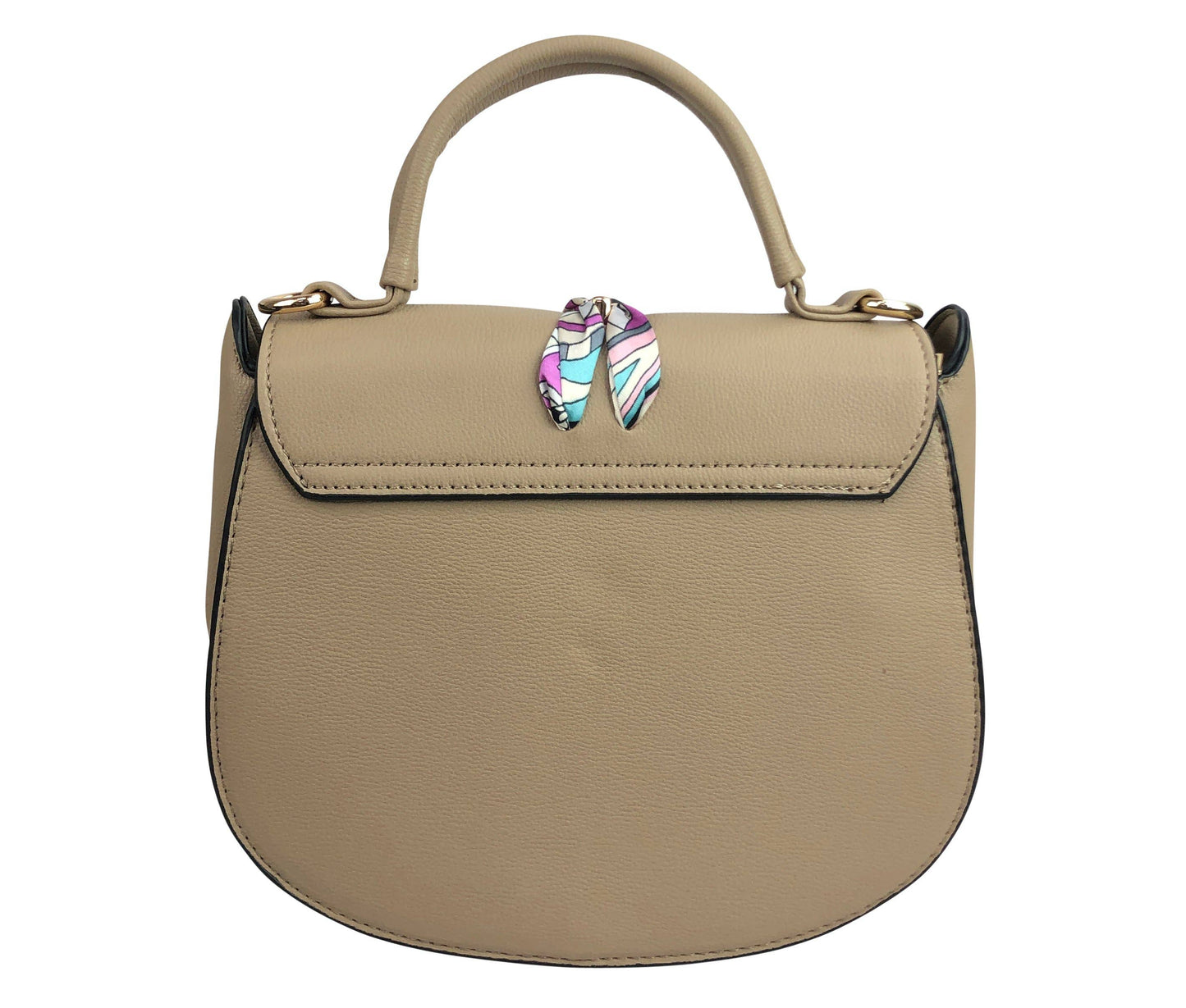 7920 - Scarf Flap Crossbody Bag: Black