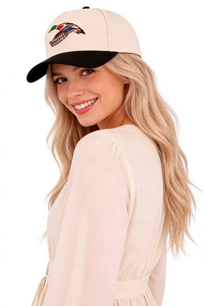 0414 Mallard Two Tone Cotton Hat SI-29715: FLORAL-197352 / OS