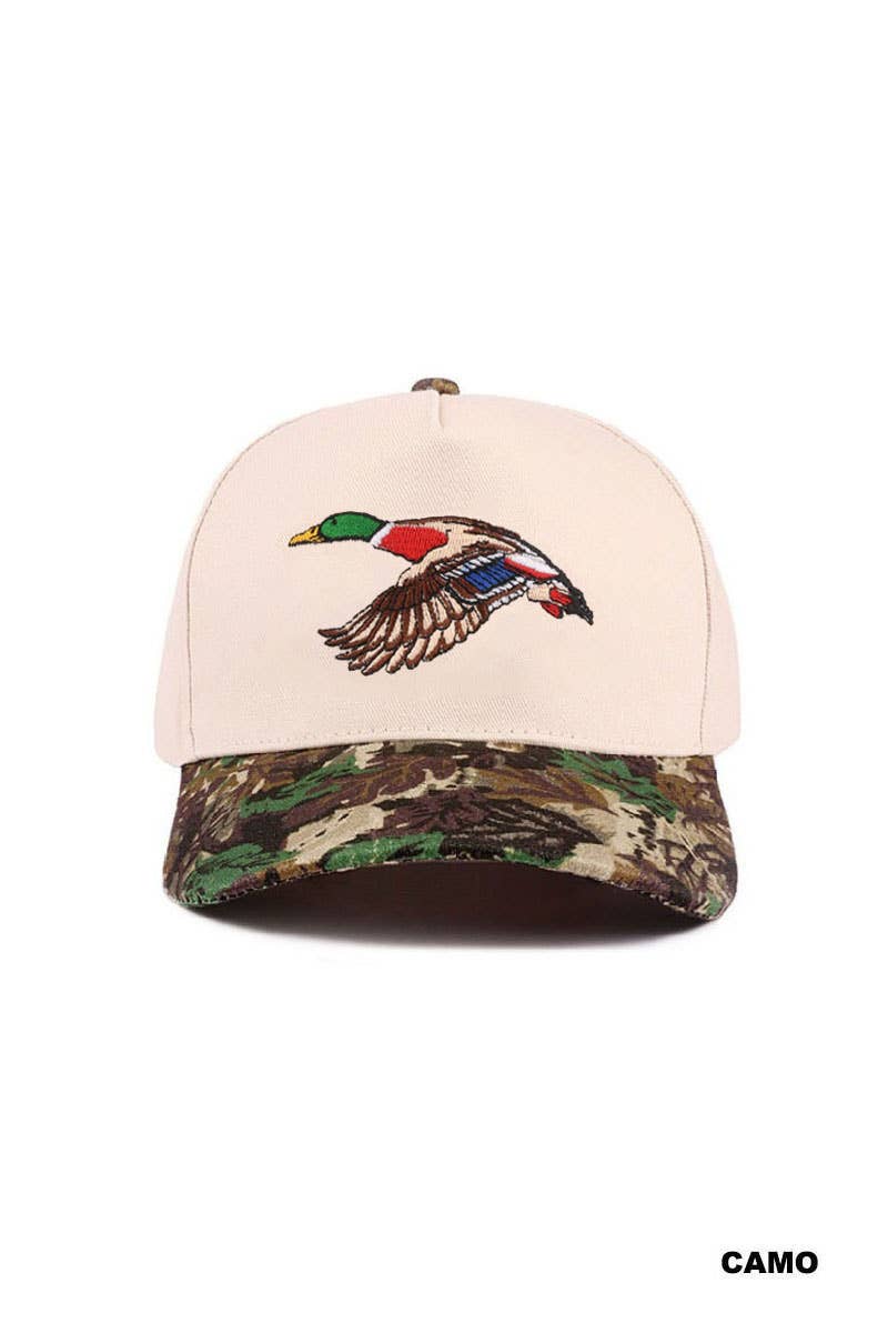 0414 Mallard Two Tone Cotton Hat SI-29715: FLORAL-197352 / OS