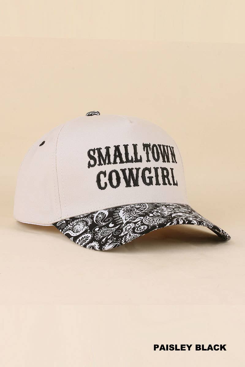 0519 Small Town Cowgirl Two Tone Snapback Hat SI-29853: CAMO-198879 / OS