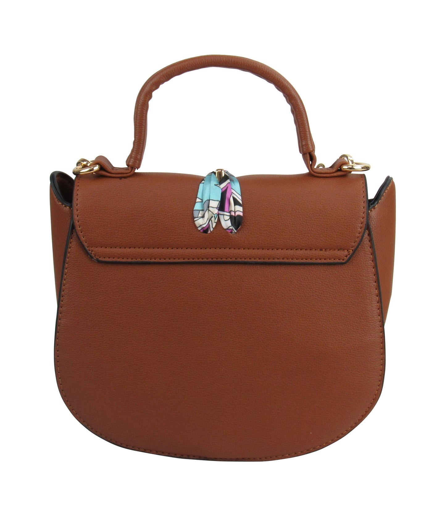7920 - Scarf Flap Crossbody Bag: Black