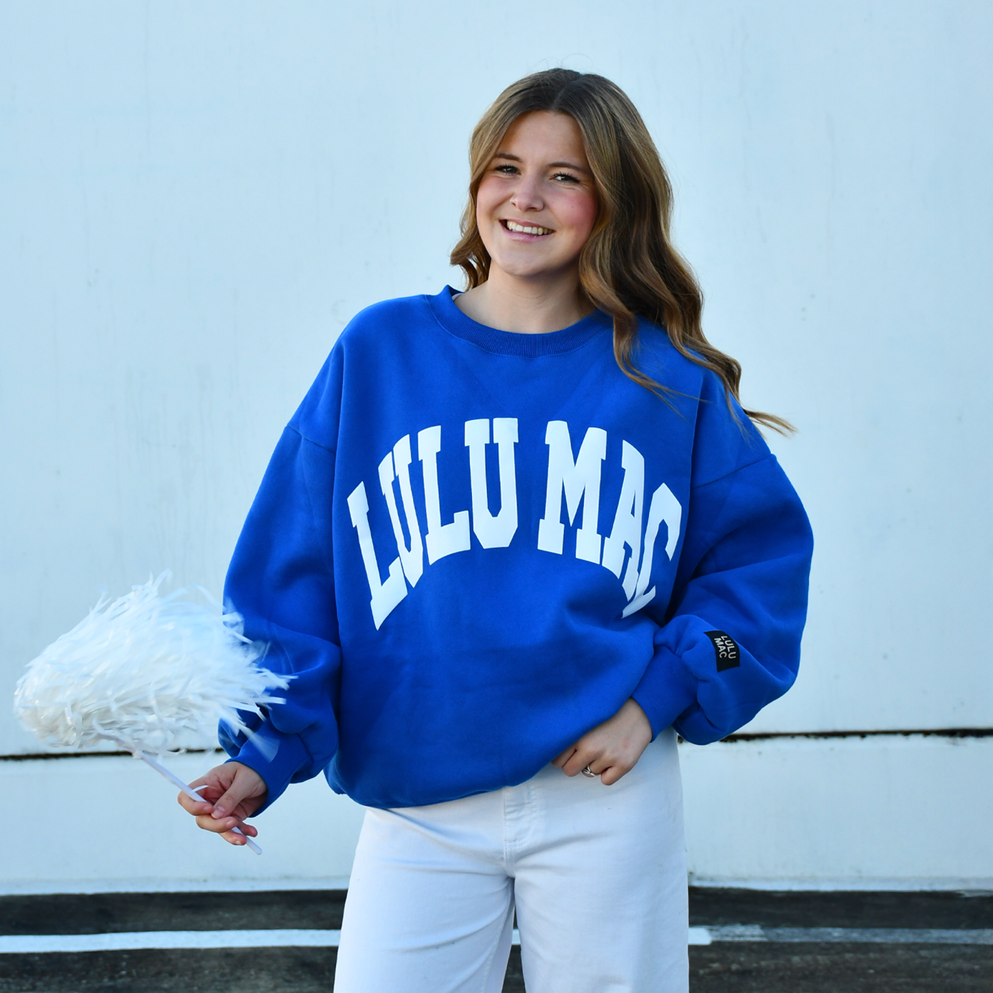 Lulu Mac Sweatshirt Royal/White - Puff: Royal/White / Large