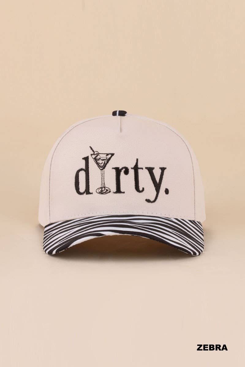 Dirty Martini Two Tone Cotton Hat - Zenana: FLORAL-197343 / OS