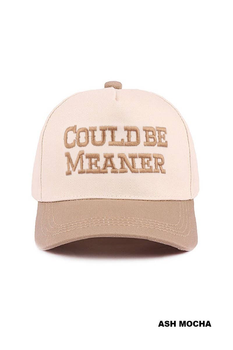 Could Be Meaner Two Tone Cotton Cap: FLORAL-192080 / OS