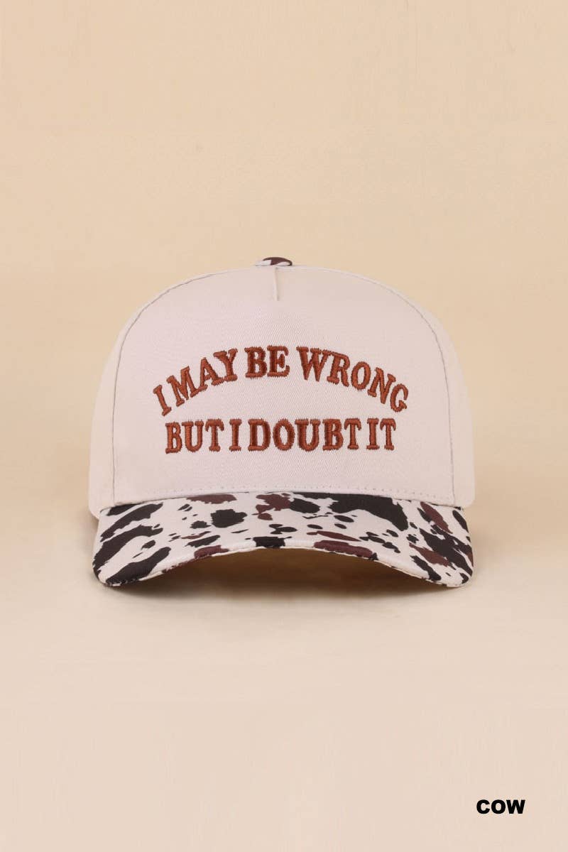 Two Tone Snapback Hat: COW-200431 / OS