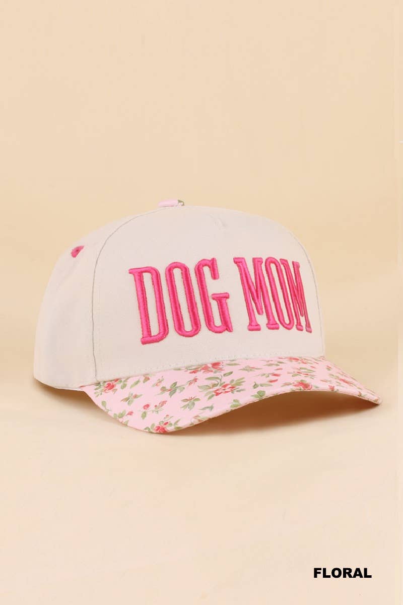 Dog Mom Two Tone Snapback Hat: LEOPARD-199881 / OS