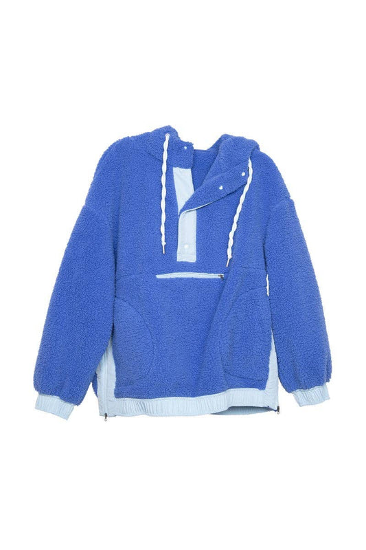 Blue Two-Toned Sherpa Fleece