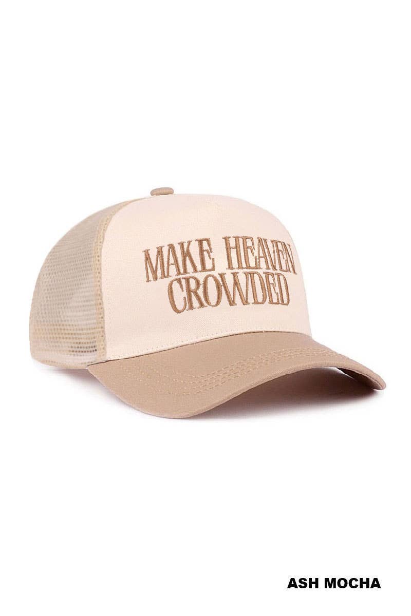 0420 Make Heave Crowded Two Tone Mesh Snapback Hat SI-29741: DK FOREST-197482 / OS