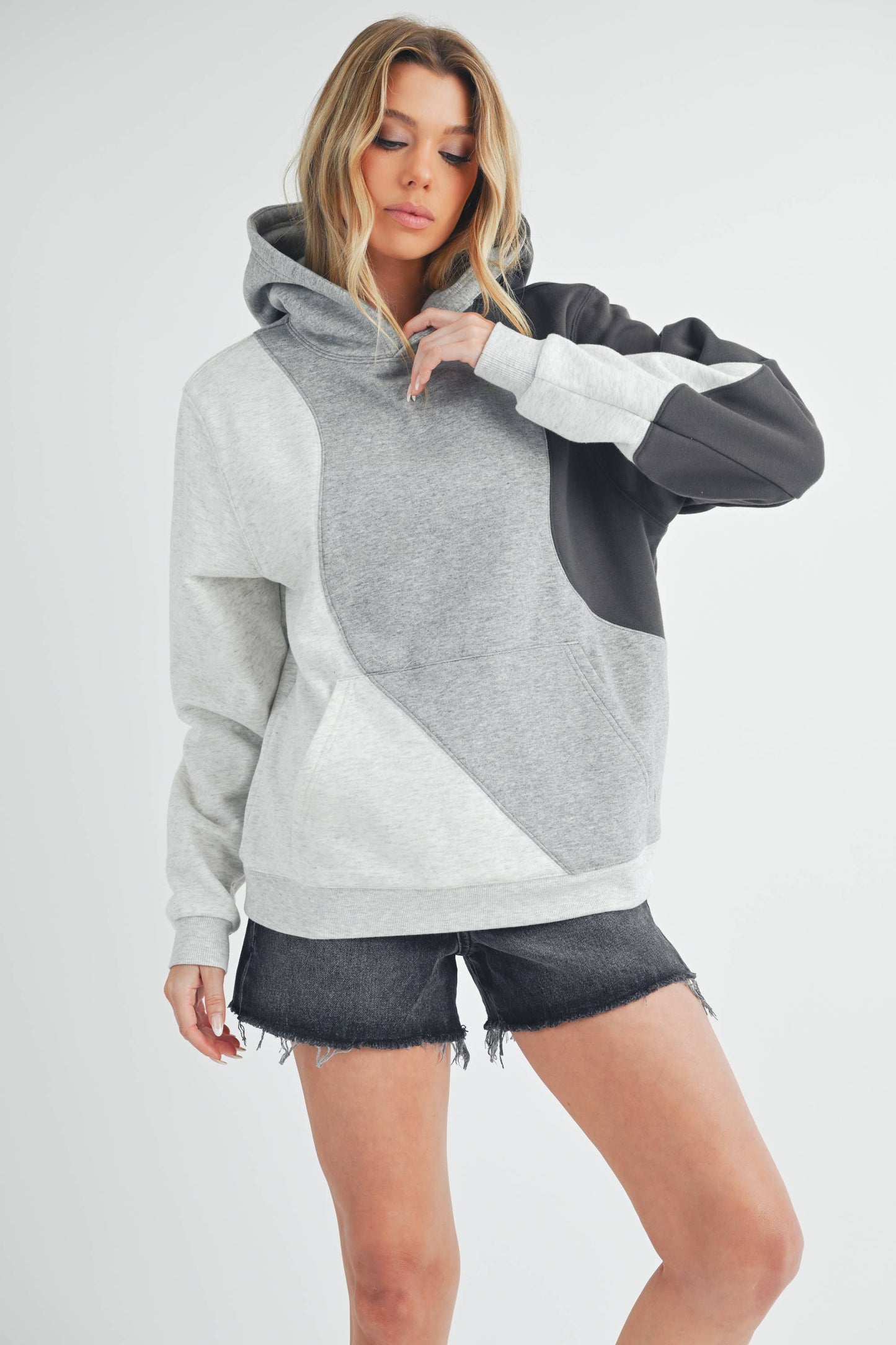 987EK Wavey Hoodie: Gray / Contemporary / M