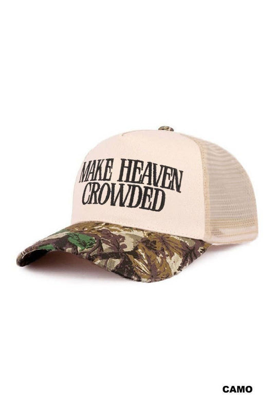 0420 Make Heave Crowded Two Tone Mesh Snapback Hat SI-29741: CAMO-197481 / OS